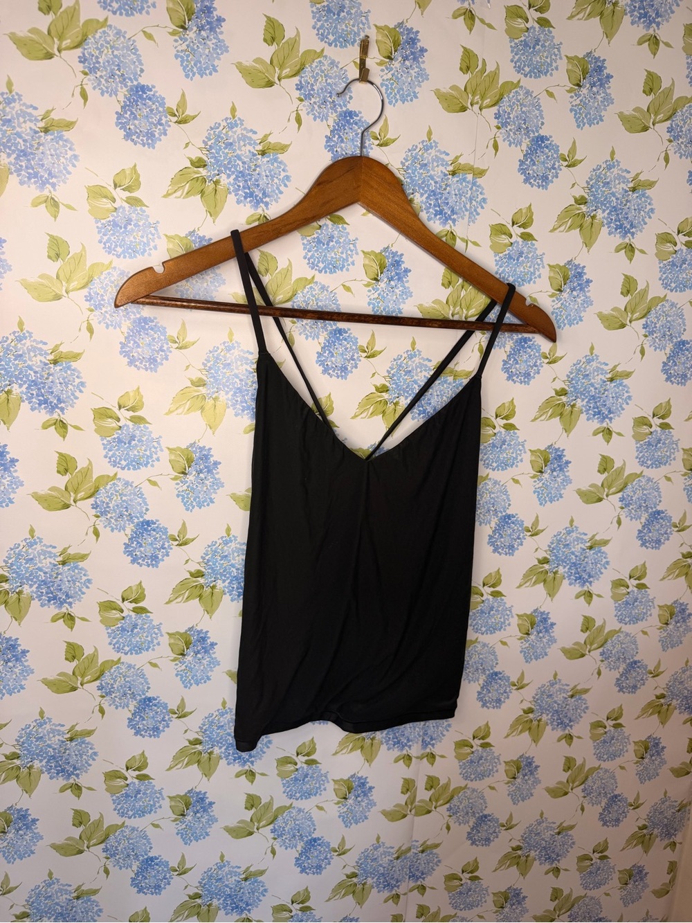 aerie Black Double-Strap V-Neck Cami